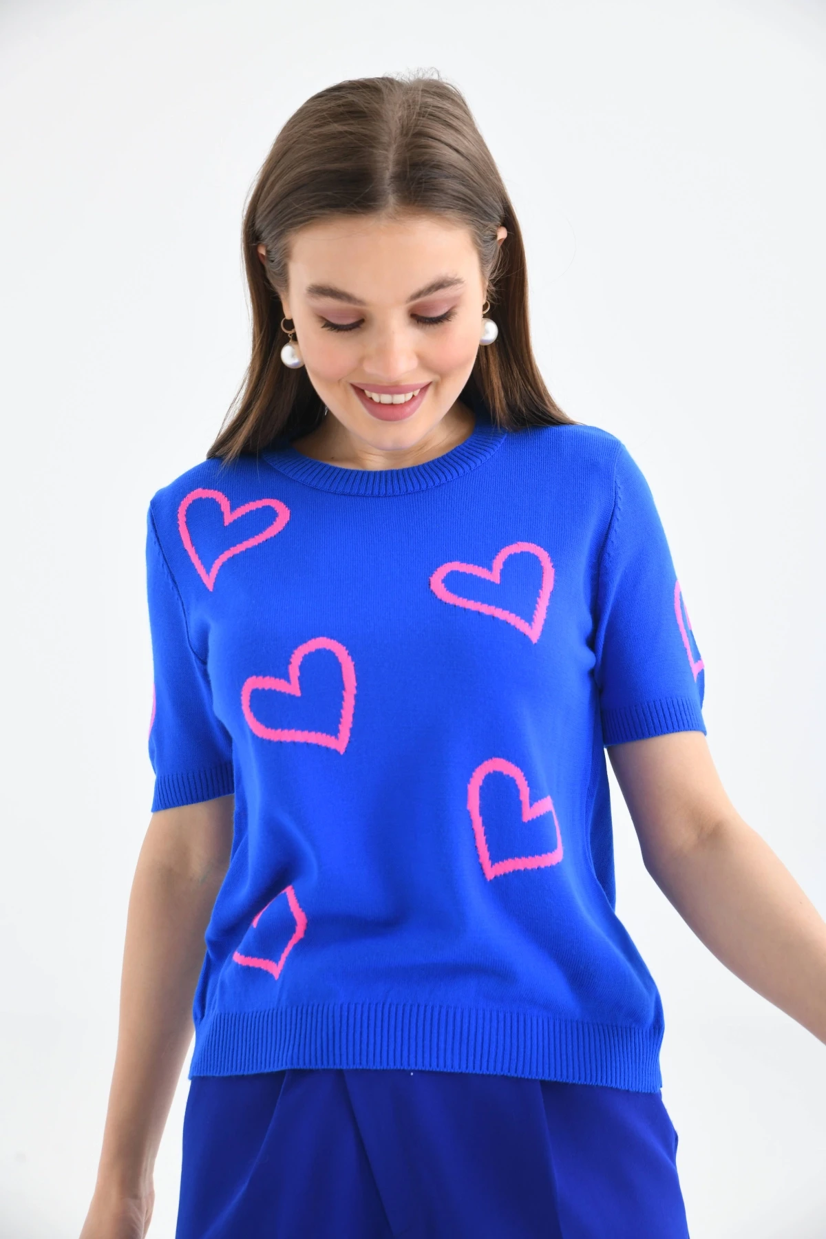 Kalpli Kısa Kol Kazak