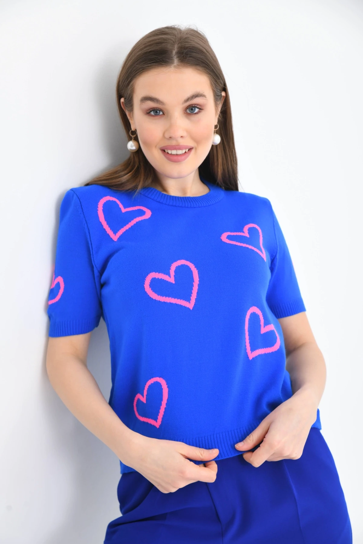 Kalpli Kısa Kol Kazak