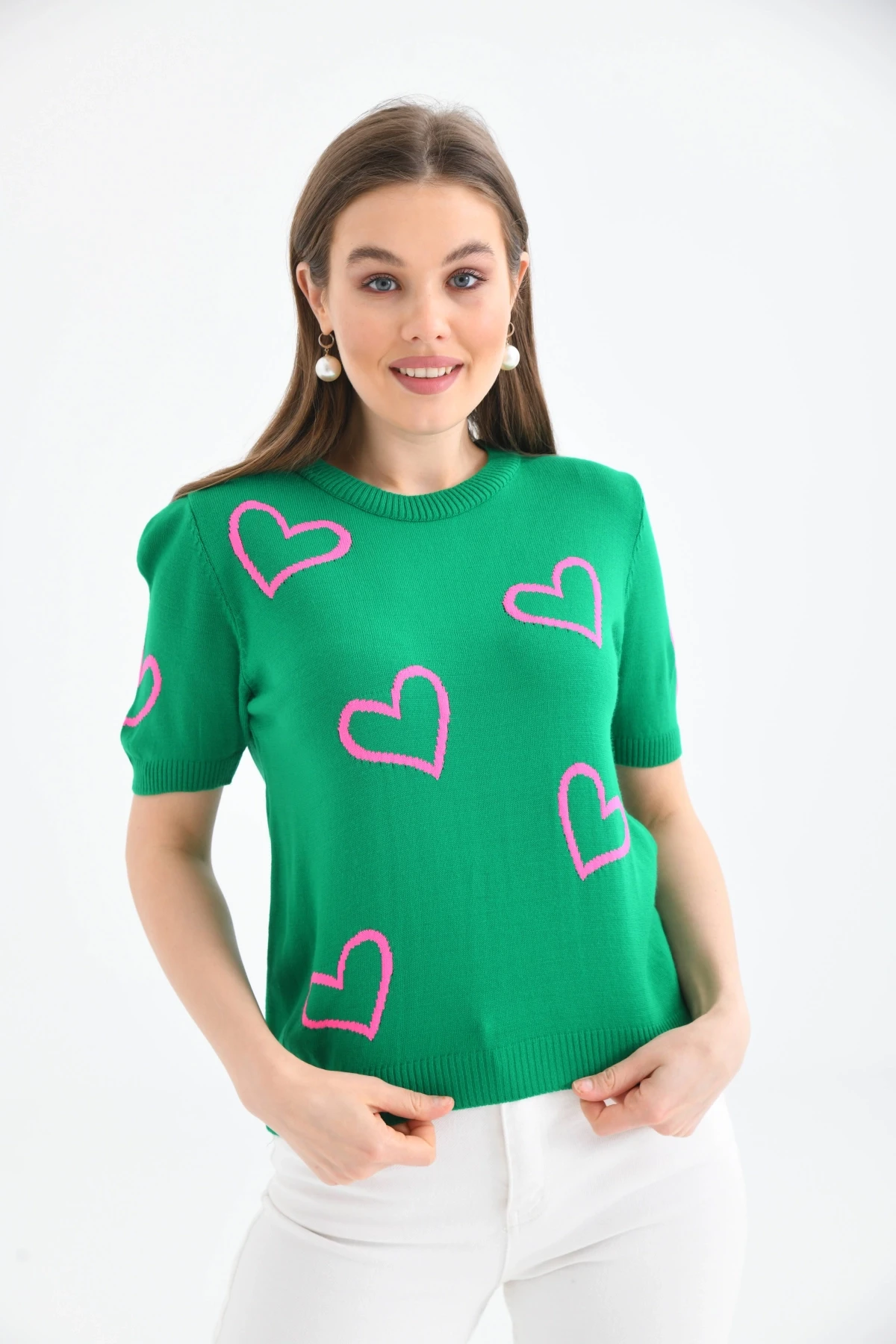 Kalpli Kısa Kol Kazak