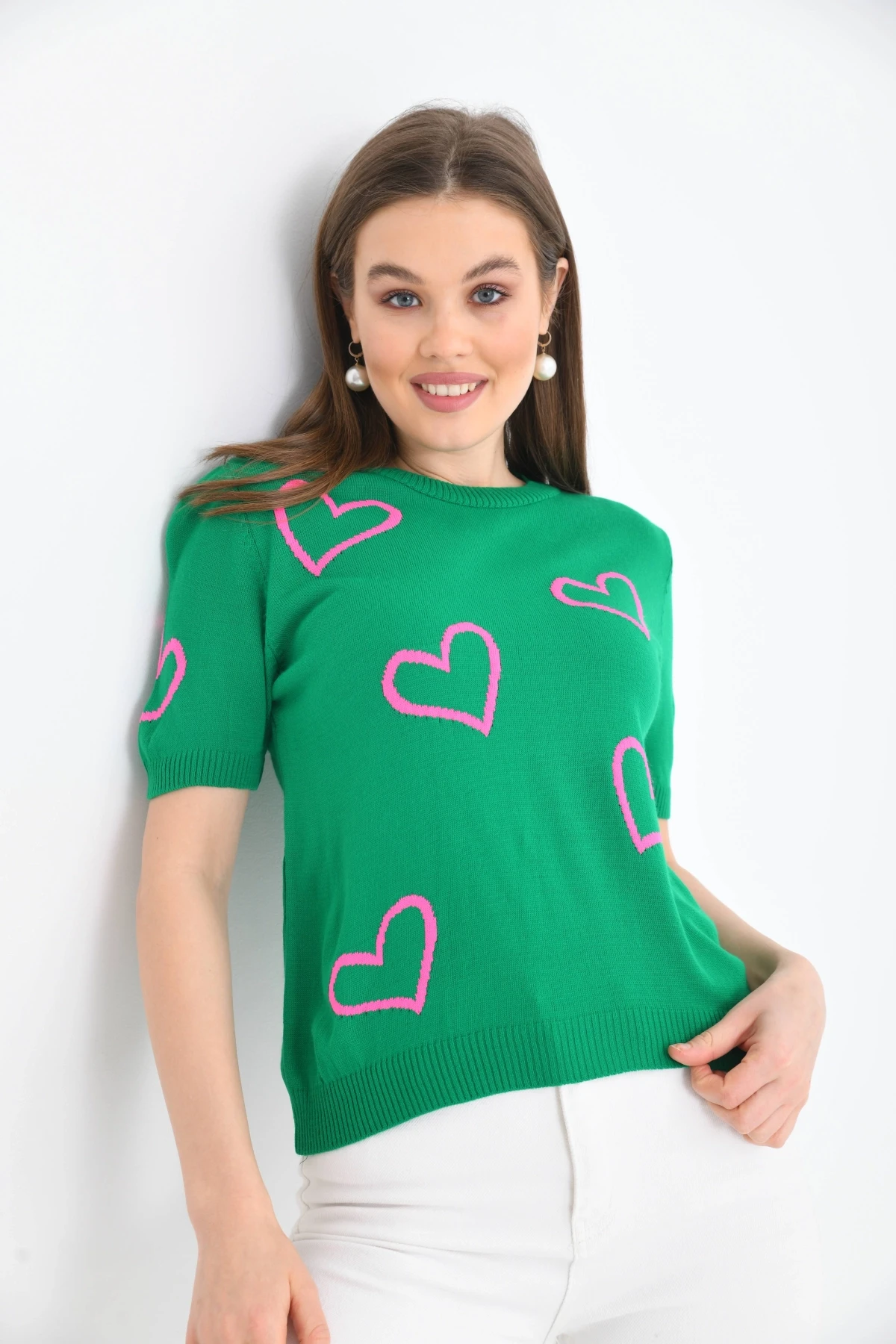 Kalpli Kısa Kol Kazak