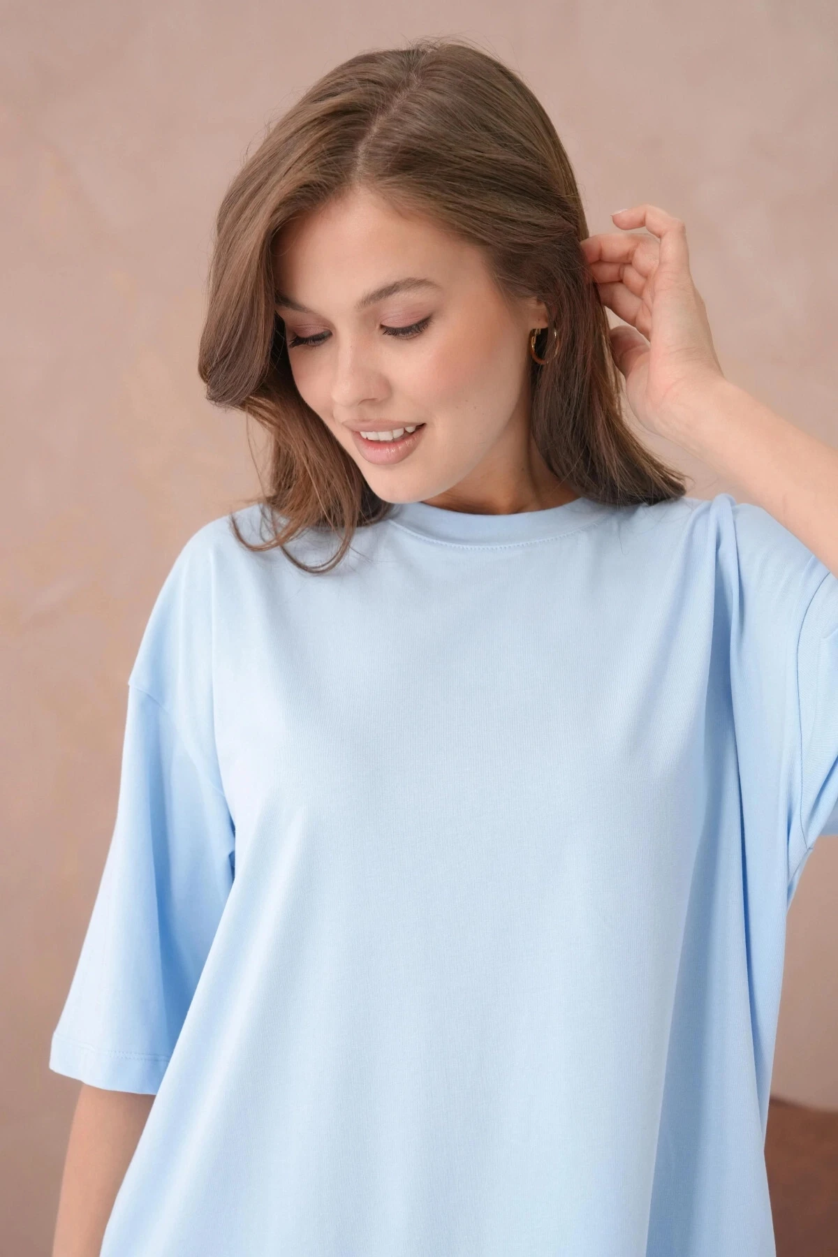 Oversize Kısa Kol Basic T-Shirt