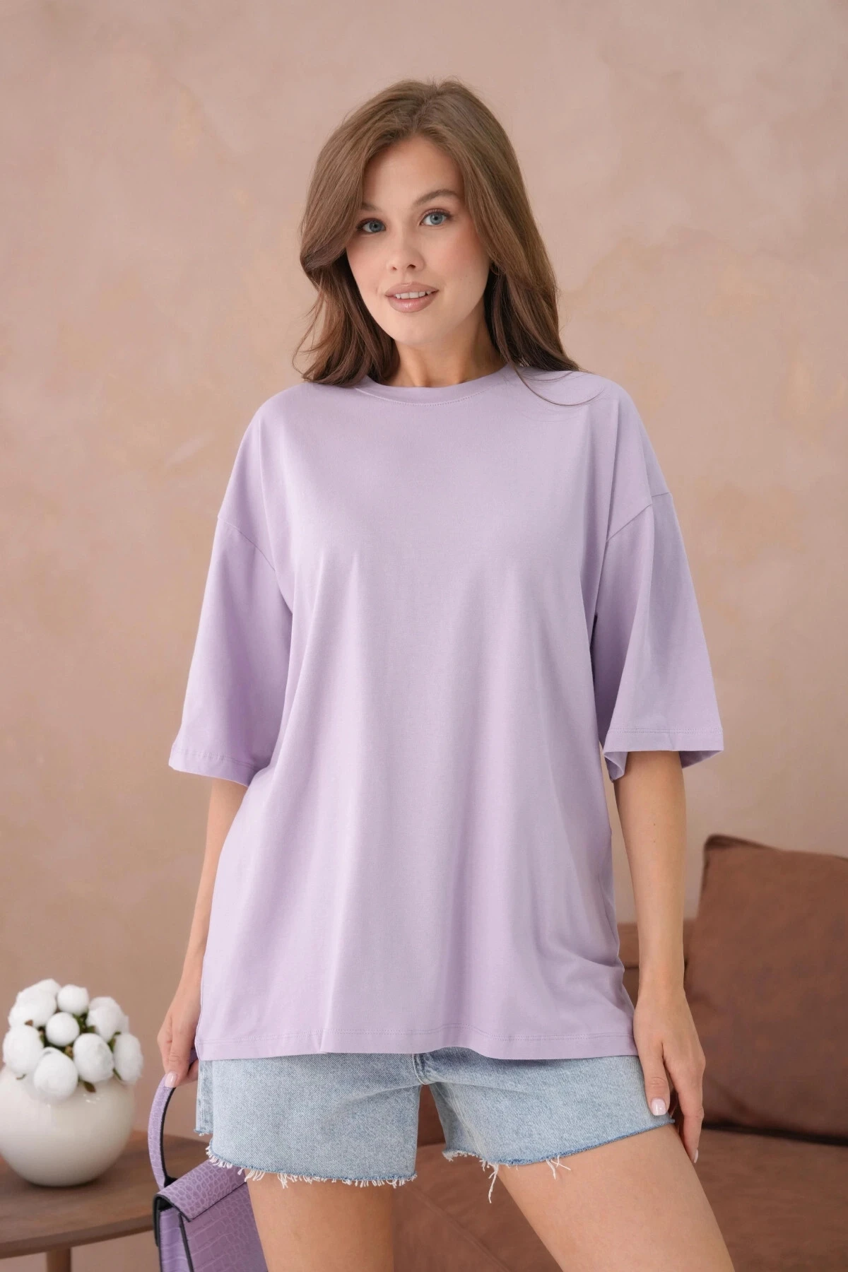Oversize Kısa Kol Basic T-Shirt