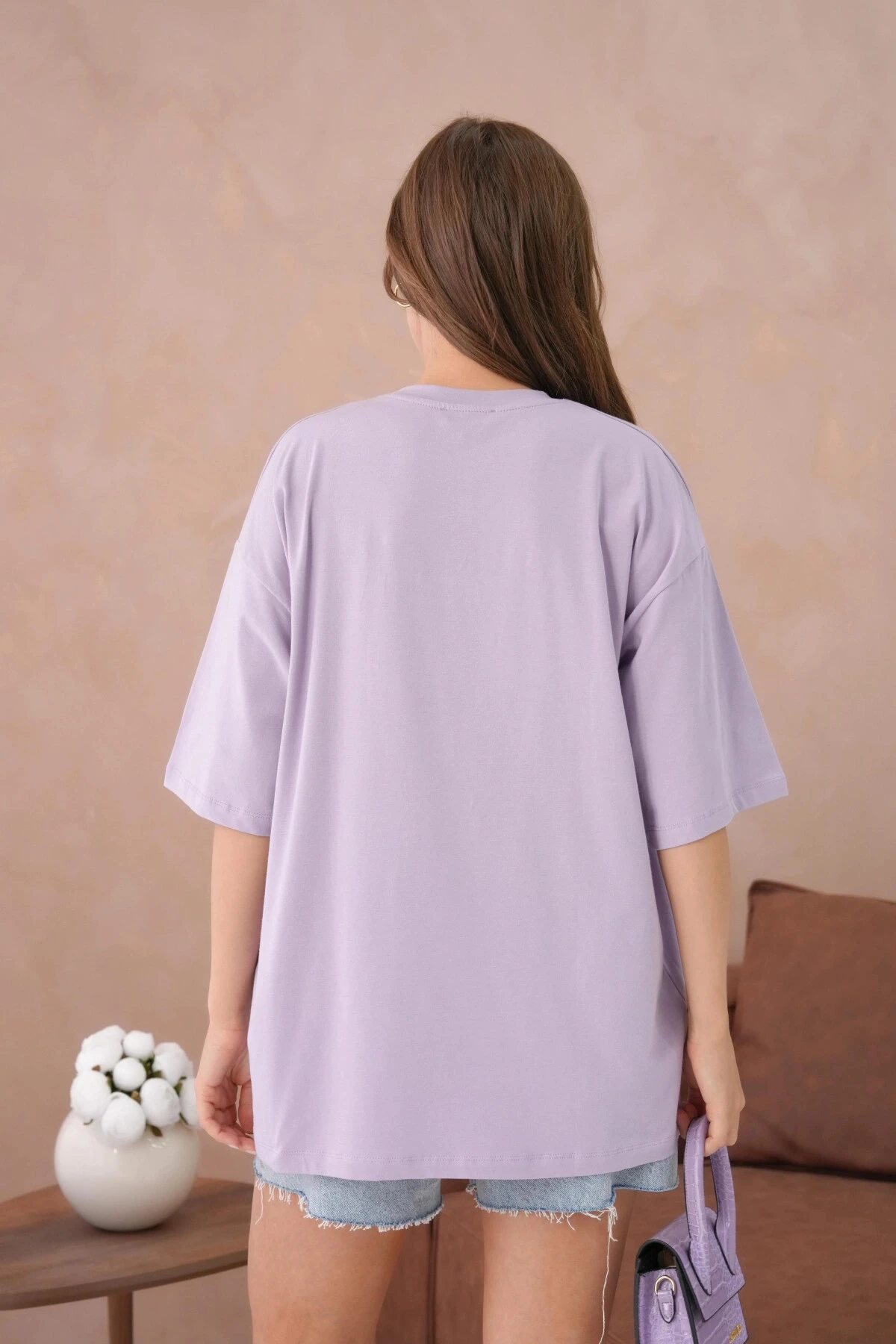 Oversize Kısa Kol Basic T-Shirt