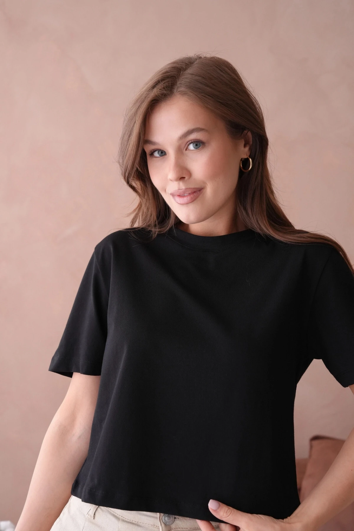 Siyah Kısa Kol Basic T-Shirt