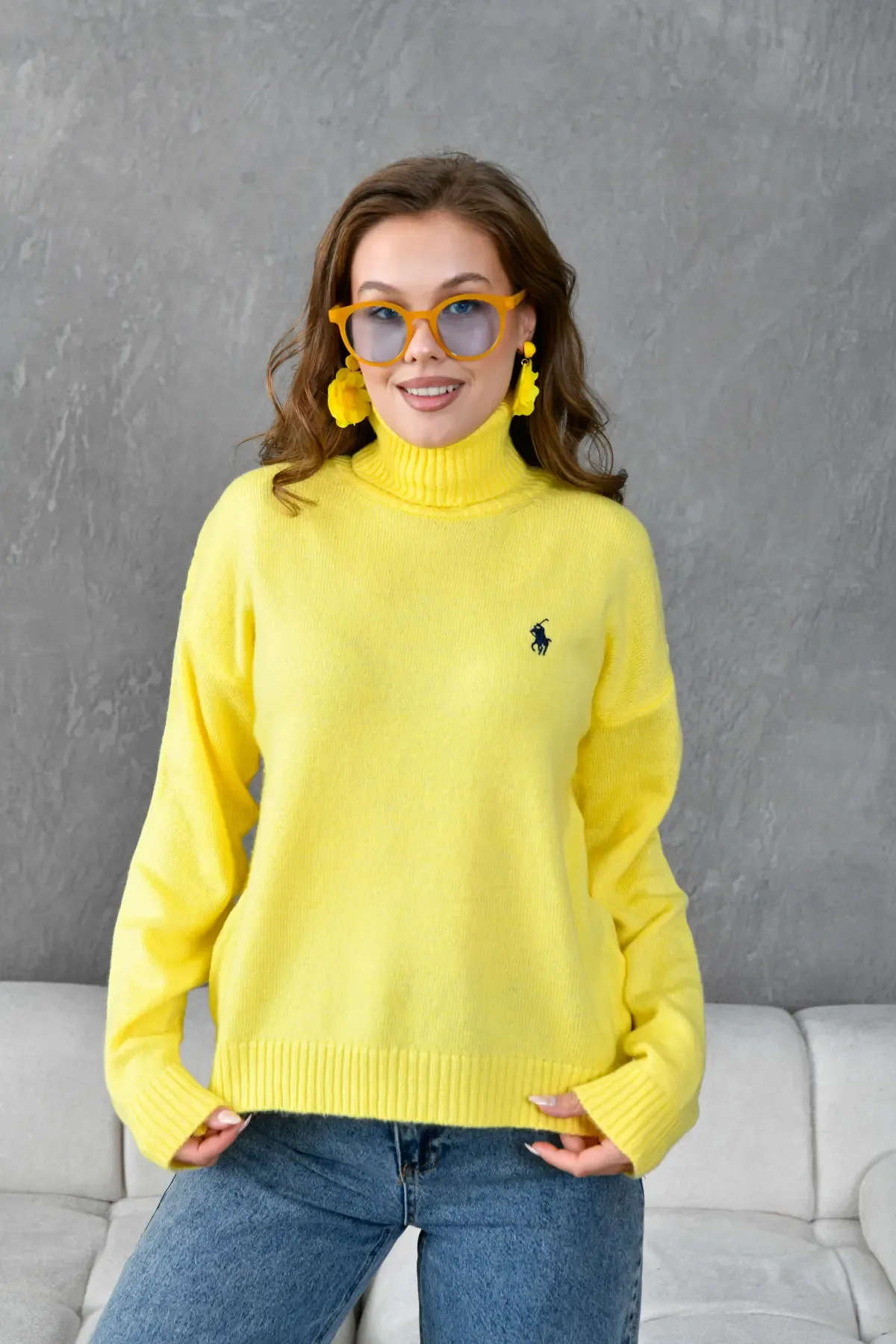 Kadın Balıçı Yaka Yumuşak Dokulu Basic Trko Kazak 227114Sw