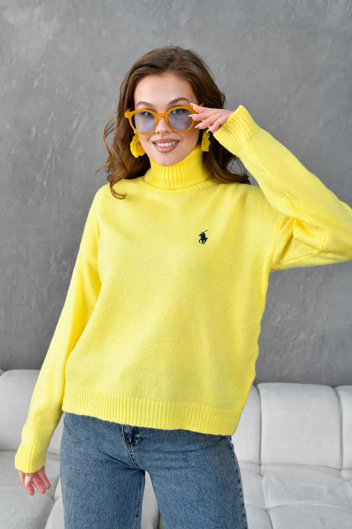 Kadın Balıçı Yaka Yumuşak Dokulu Basic Trko Kazak 227114Sw