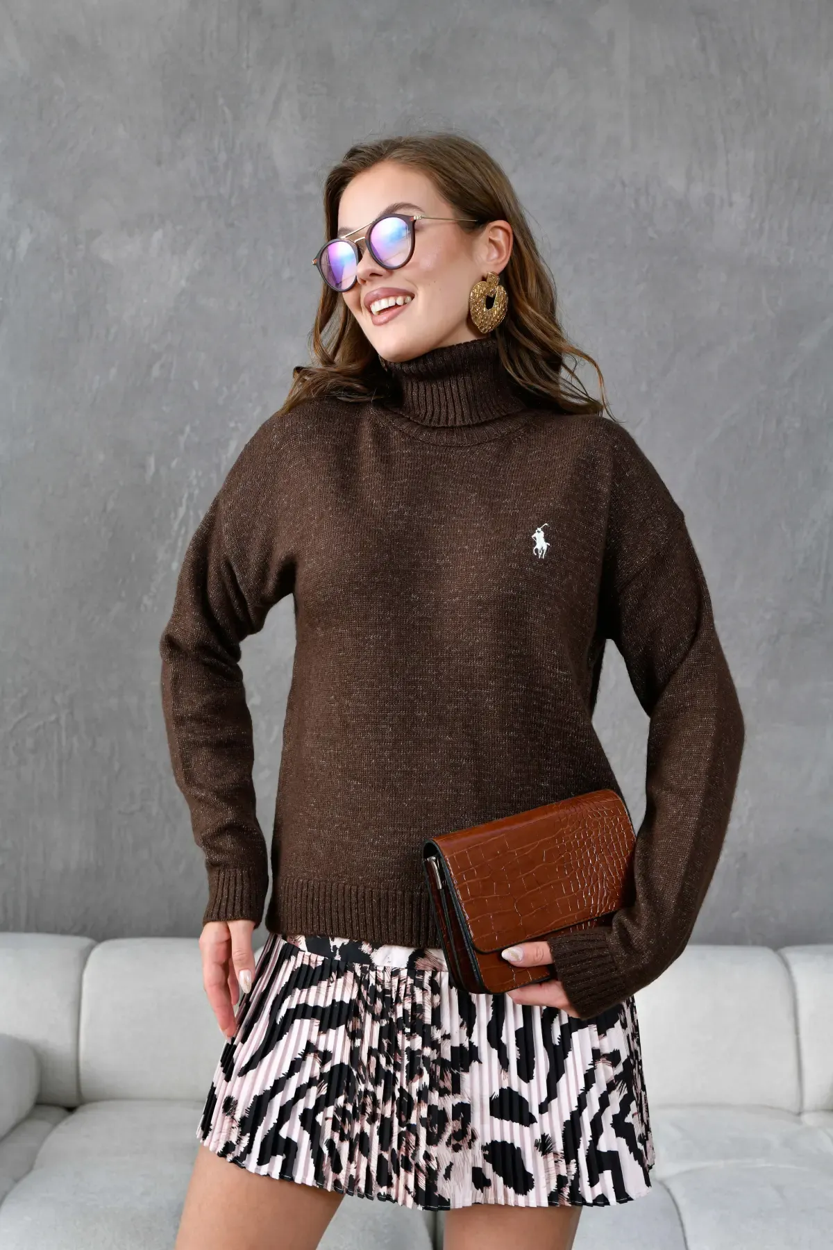 Kadın Balıçı Yaka Yumuşak Dokulu Basic Trko Kazak 227114Sw