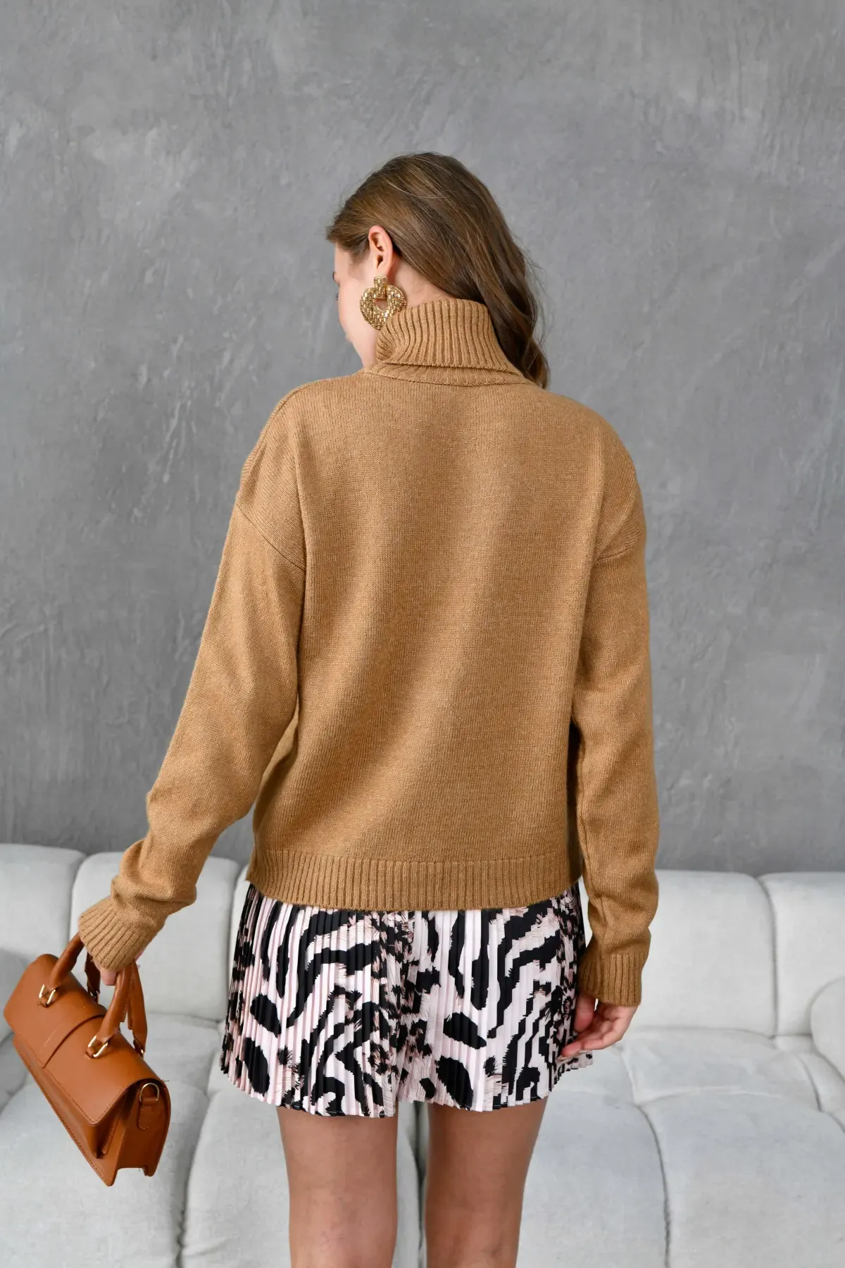 Kadın Balıçı Yaka Yumuşak Dokulu Basic Trko Kazak 227114Sw