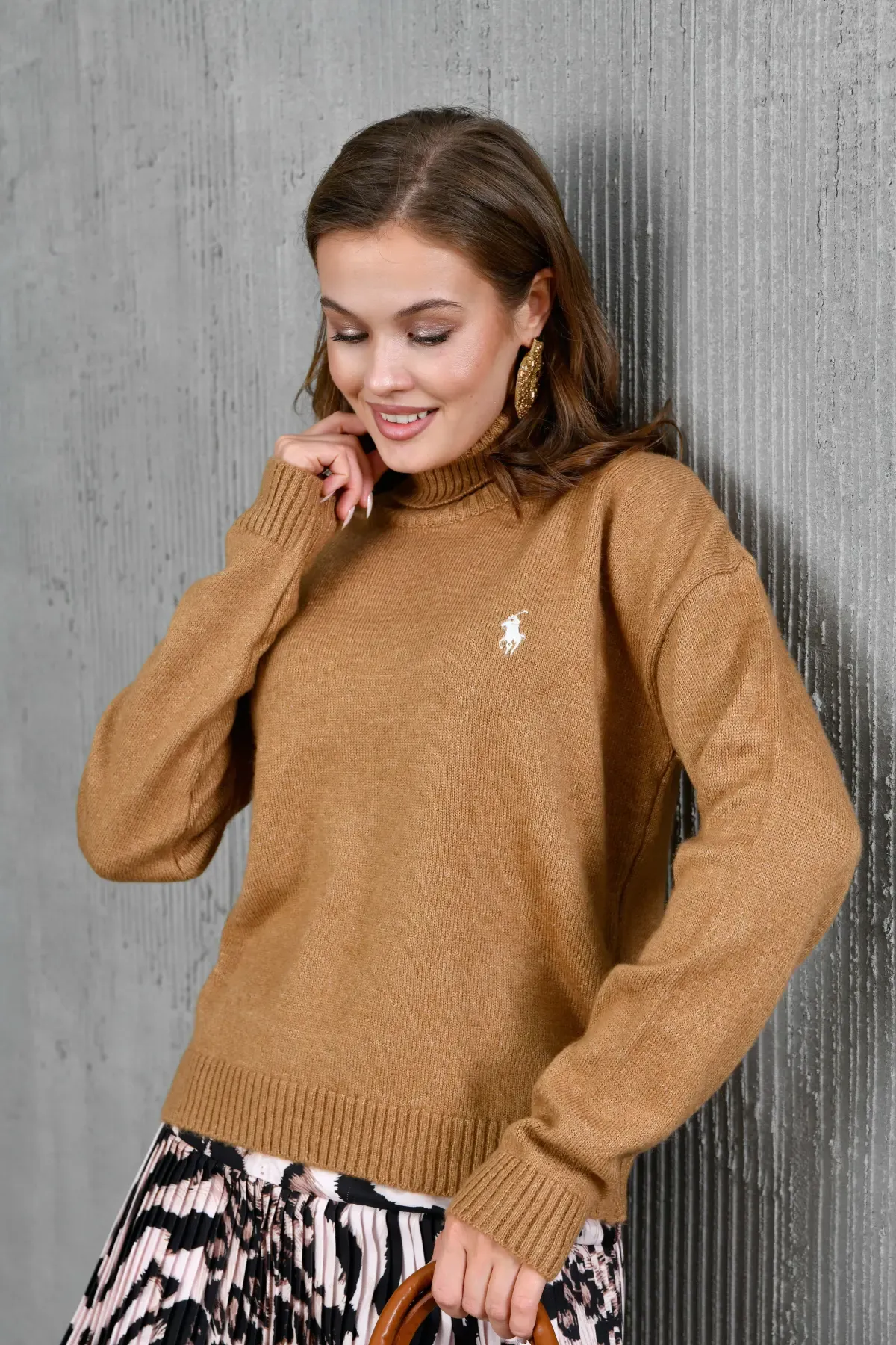 Kadın Balıçı Yaka Yumuşak Dokulu Basic Trko Kazak 227114Sw