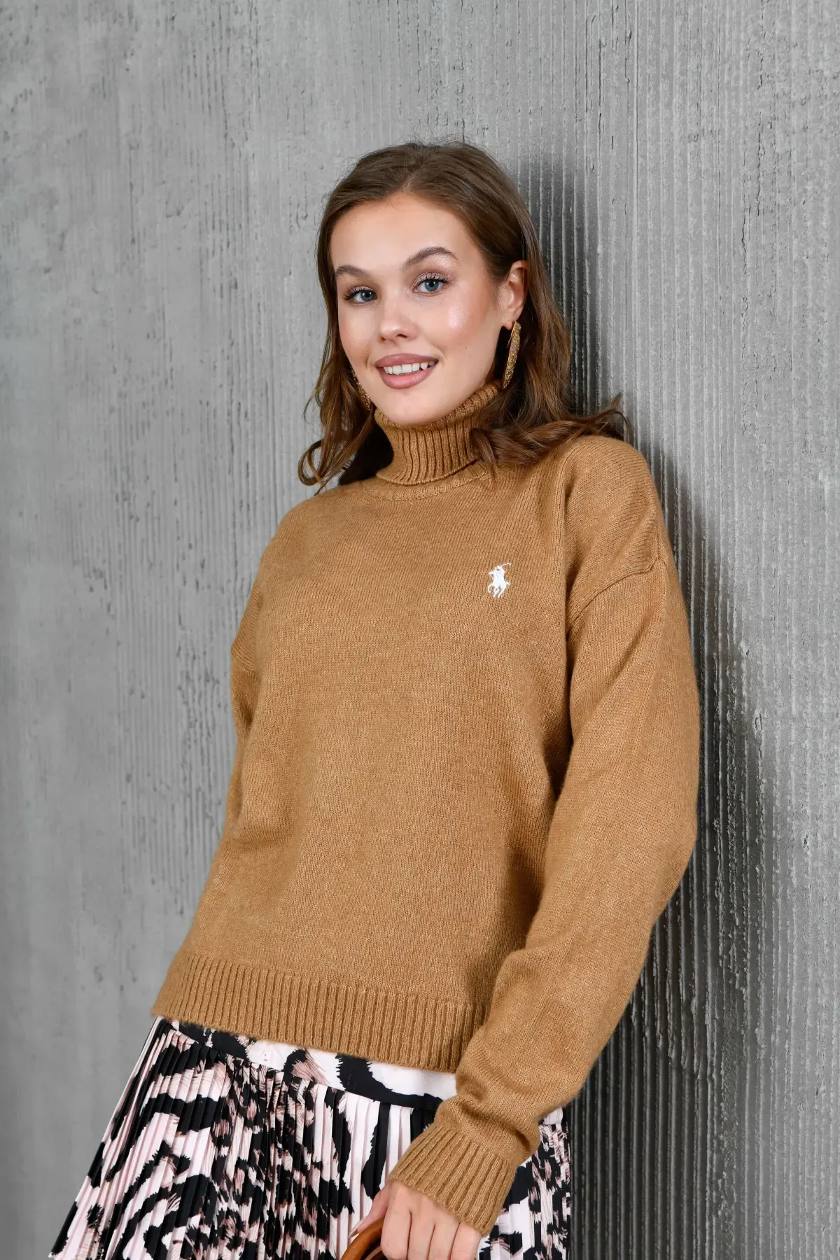 Kadın Balıçı Yaka Yumuşak Dokulu Basic Trko Kazak 227114Sw