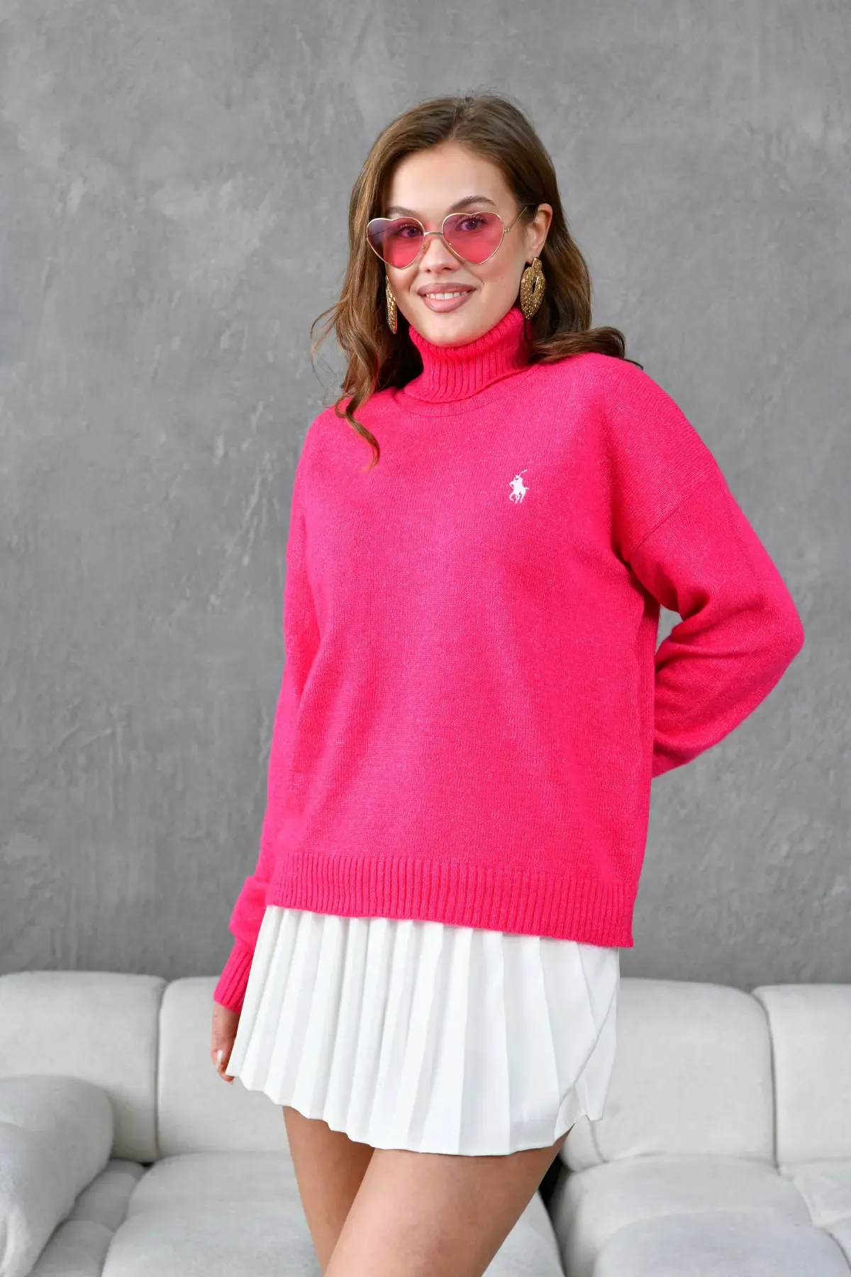 Kadın Balıçı Yaka Yumuşak Dokulu Basic Trko Kazak 227114Sw