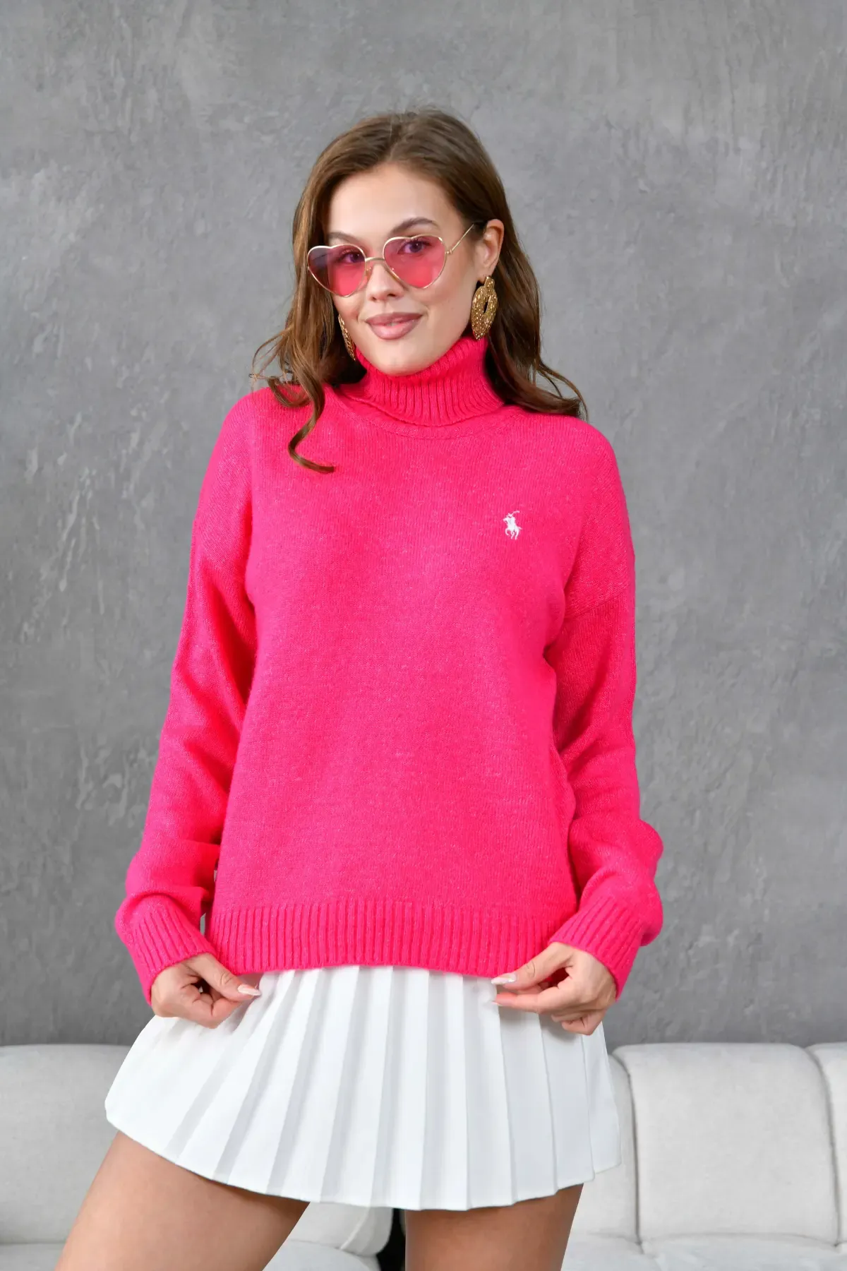 Kadın Balıçı Yaka Yumuşak Dokulu Basic Trko Kazak 227114Sw