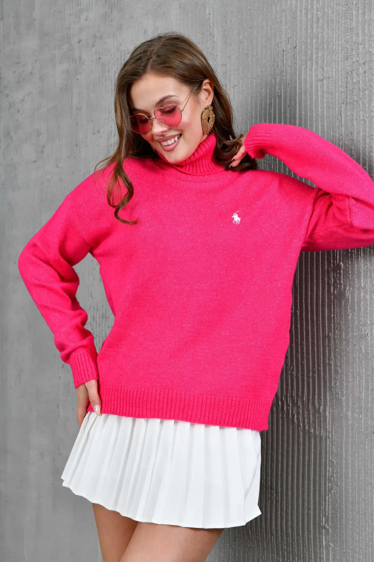 Kadın Balıçı Yaka Yumuşak Dokulu Basic Trko Kazak 227114Sw