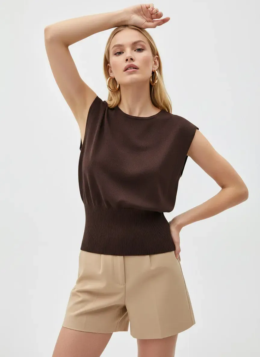 Kadın Kayık Yaka Örgü Detay Premium İplik Triko Kazak 12449.Crs