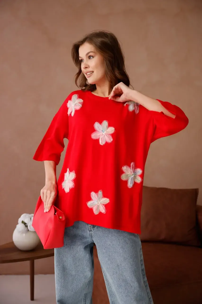 12218 Kadın Polo Yaka Yumuşak Dokulu Triko Kazak