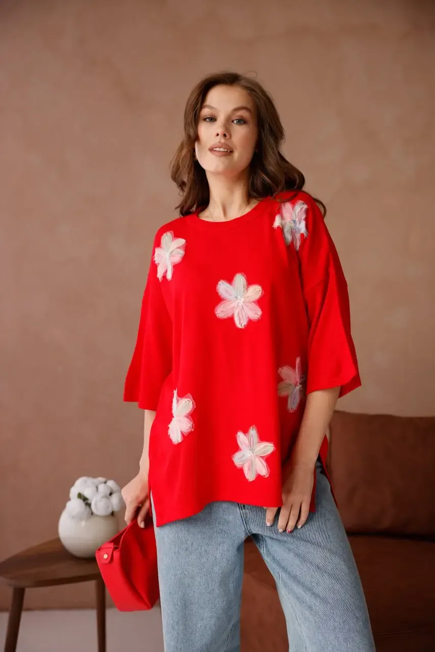 12218 Kadın Polo Yaka Yumuşak Dokulu Triko Kazak