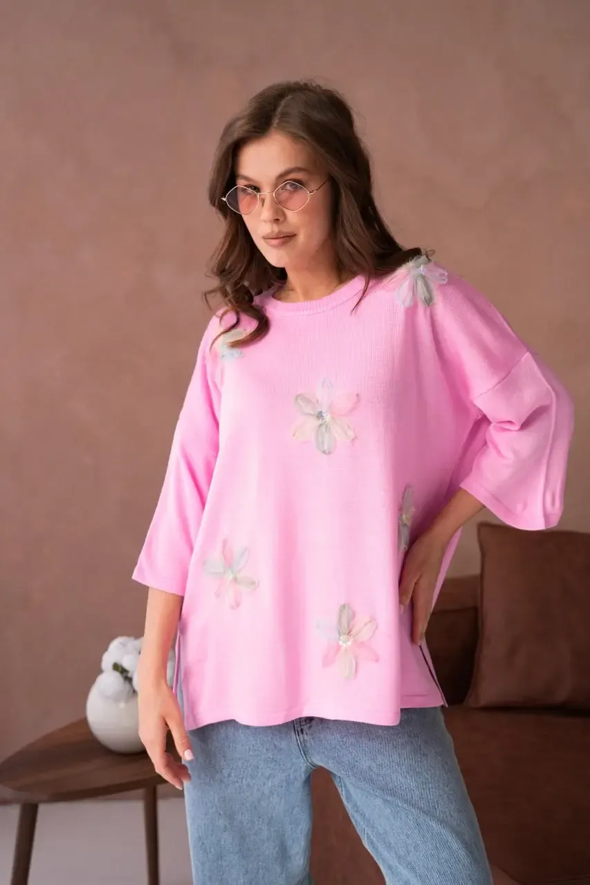 12218 Kadın Polo Yaka Yumuşak Dokulu Triko Kazak