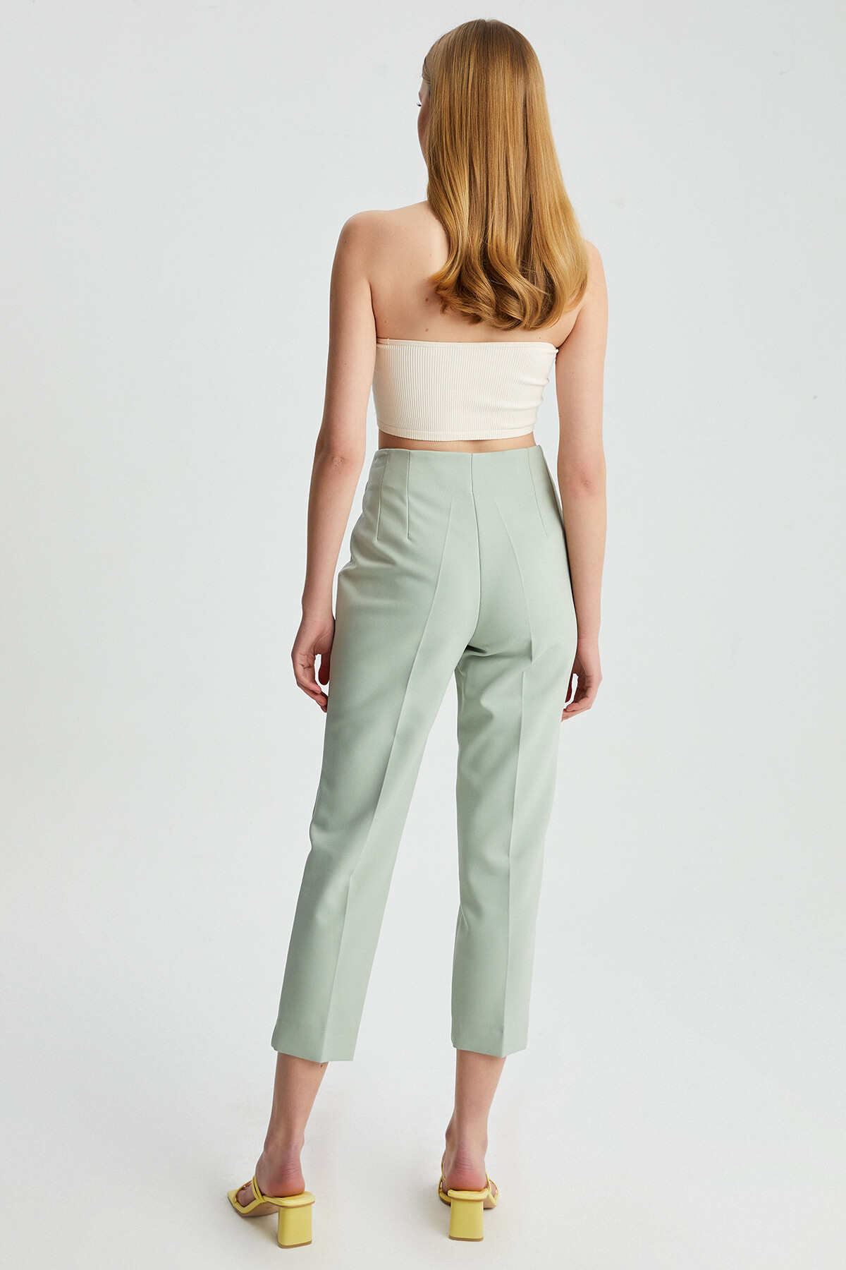 Womens Collared Slit Trousers