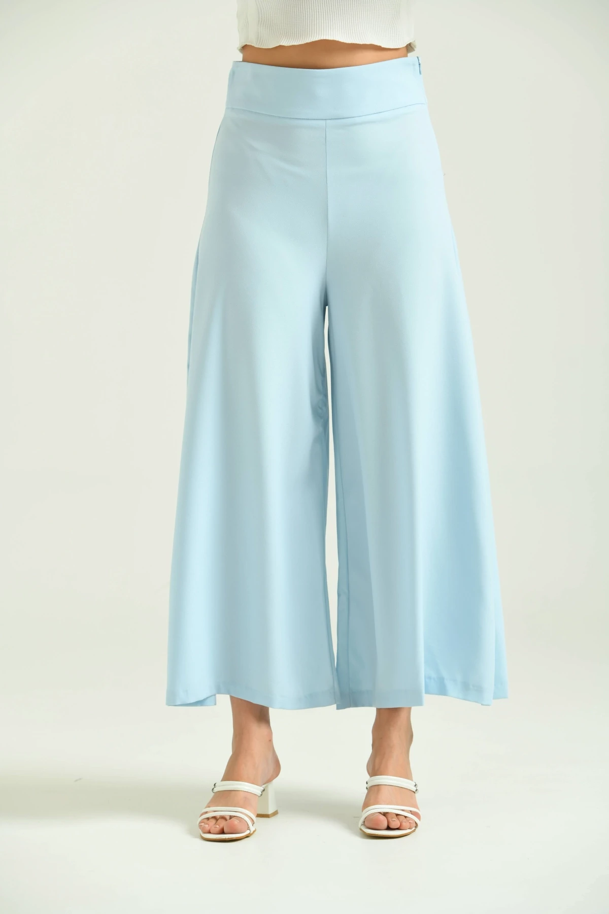 Kadın Bebe Mavi Yüksek Bel Etek Pantolon