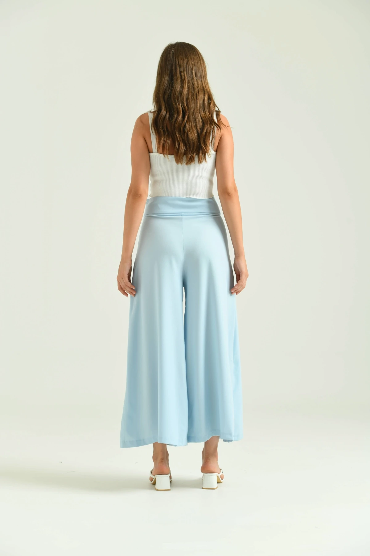 Kadın Bebe Mavi Yüksek Bel Etek Pantolon