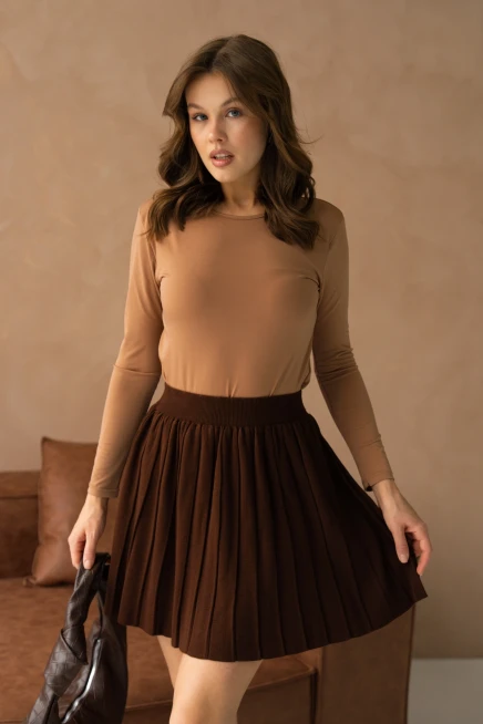 Beli Lastikli Kloş Kısa Etek