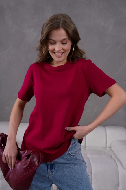 Bisiklet Yaka Basic T-Shirt