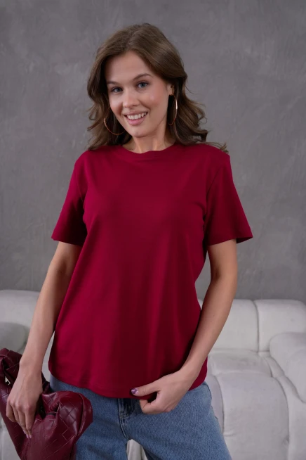 Bisiklet Yaka Basic T-Shirt