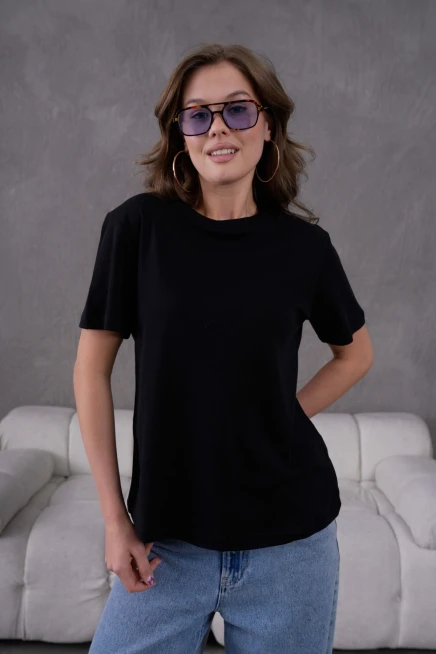 Bisiklet Yaka Basic T-Shirt