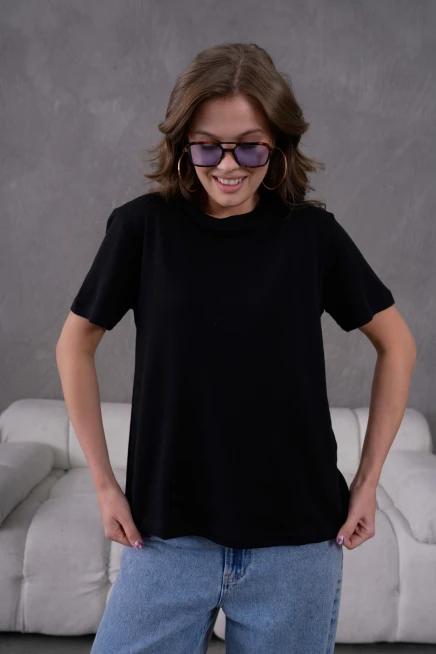 Bisiklet Yaka Basic T-Shirt