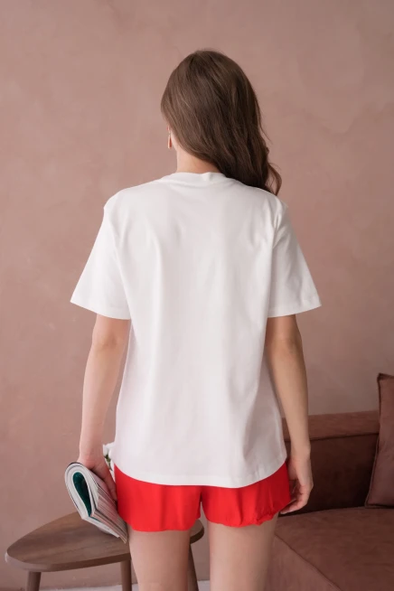 Taş İşleme Basic T-Shirt