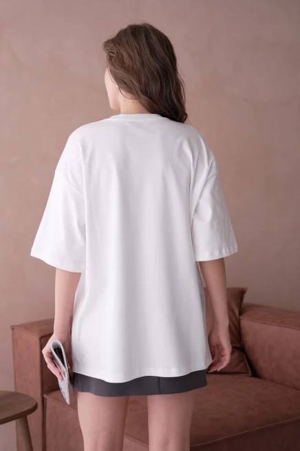 Taş İşlemeli Basic T-Shirt