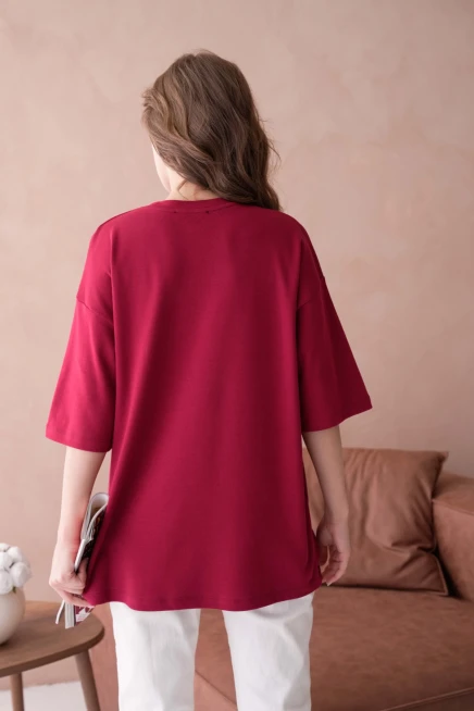 Taş İşlemeli Basic T-Shirt