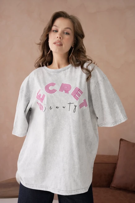 Baskılı Salaş Basic T-Shirt