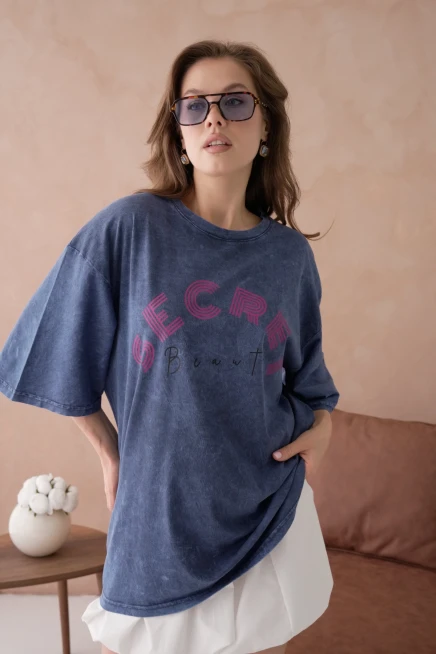 Baskılı Salaş Basic T-Shirt