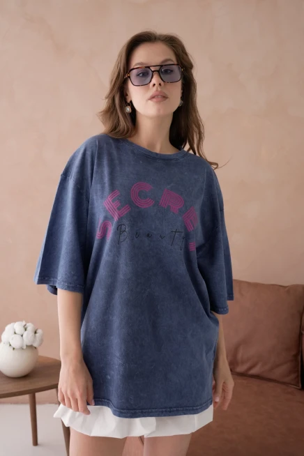 Baskılı Salaş Basic T-Shirt