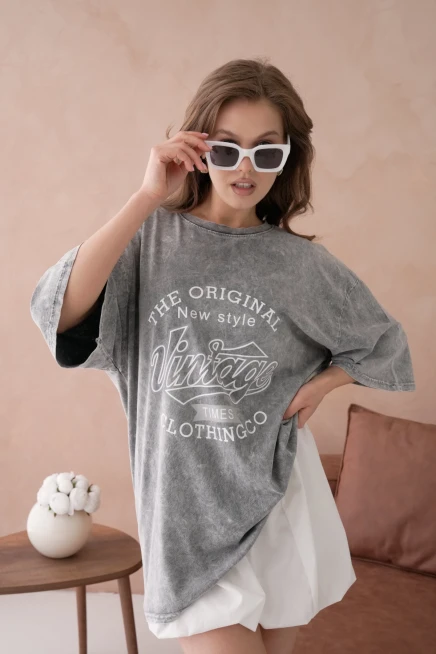 Baskılı Salaş Basic T-Shirt