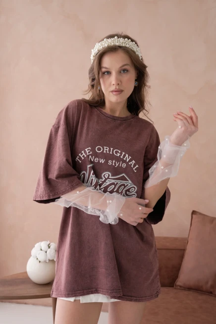 Baskılı Salaş Basic T-Shirt