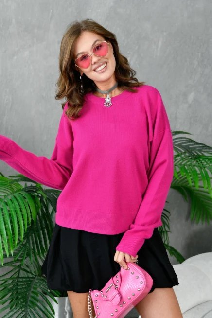 Kadın Bisiklet Yaka Corspan Triko Kazak