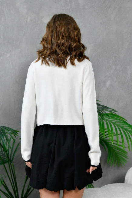 Kadın Fiyonklu Triko HIrka