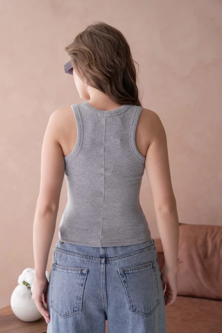 Sırtı Karyoka Dikişli Fitilli Basic Atlet