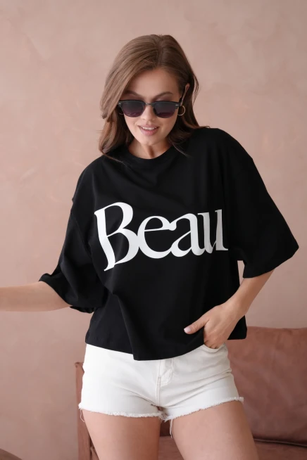 Baskılı Crop Basic T-Shirt