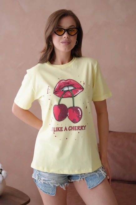 Baskılı Kısa Kol Basic T-Shirt