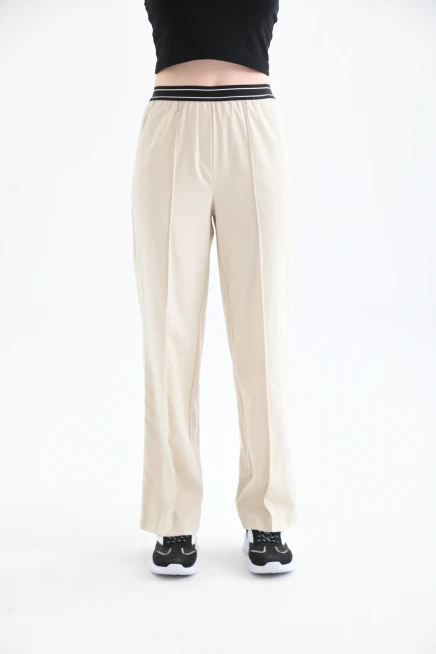 Beli Lastikli Geniş Paça Pantolon