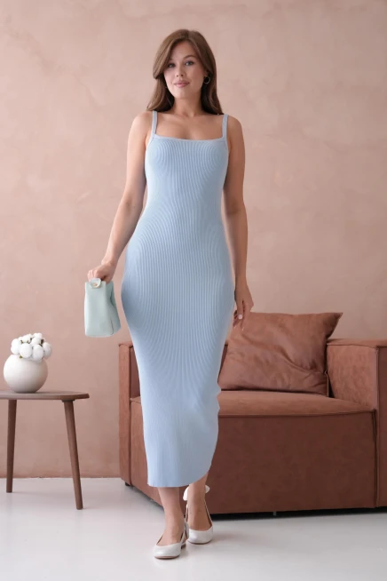 Kısa Kollu Maxi Elbise