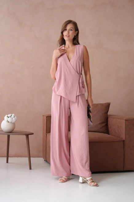 Bluz Pantolon İkili Keten Takım