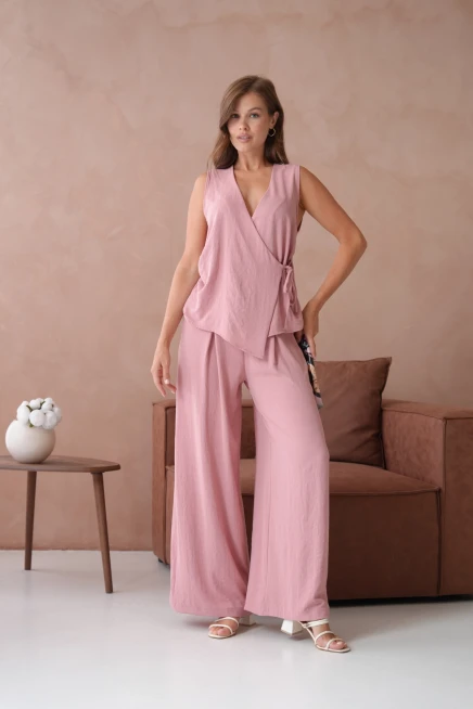 Bluz Pantolon İkili Keten Takım