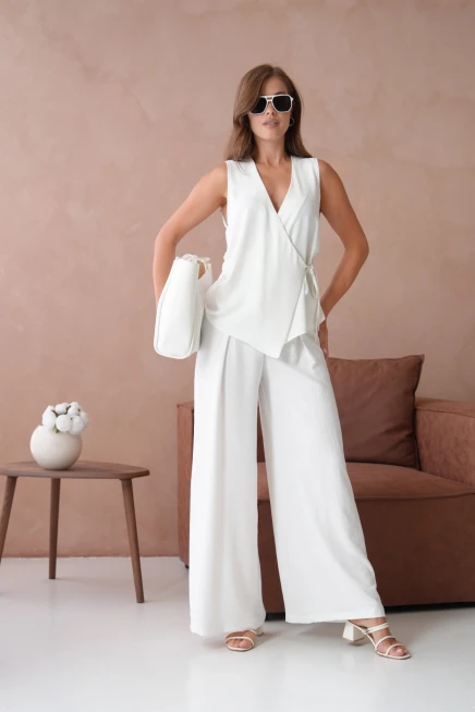 Bluz Pantolon İkili Keten Takım