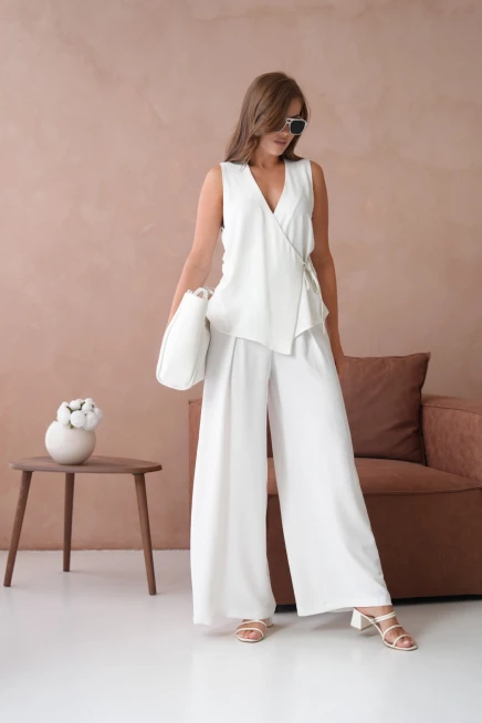 Bluz Pantolon İkili Keten Takım