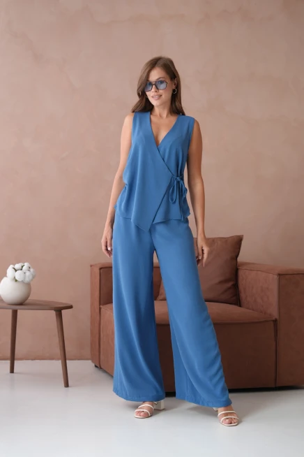 Bluz Pantolon İkili Keten Takım