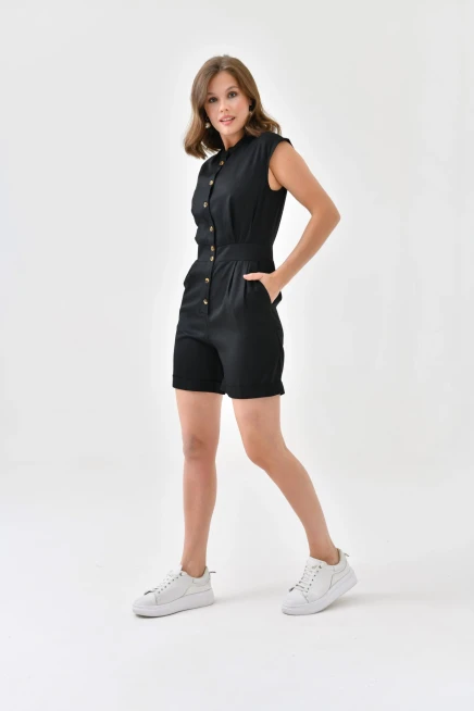 Womens Button Detail Jumpsuit